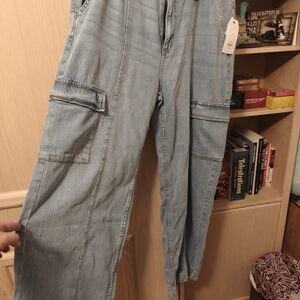 Time and Tru Light Blue Cargo Jeans